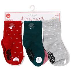 Baby 6 Pk Christmas Tis the Season Socks - Multi