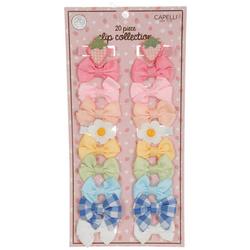 Baby Girls 20 Pc Spring Hair Bow Clips