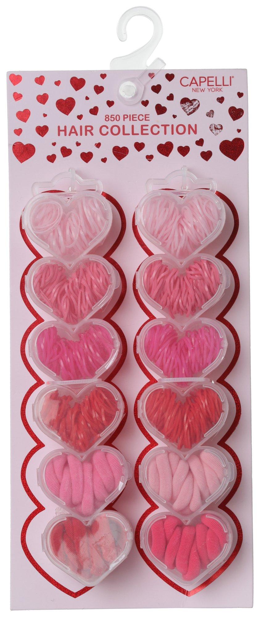 850 Pc Hair Heart Elastics Collection