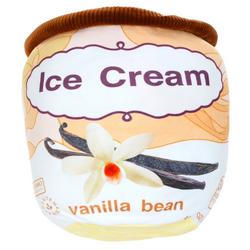Kids Plush Vanilla Bean Ice Cream Tub Pillow