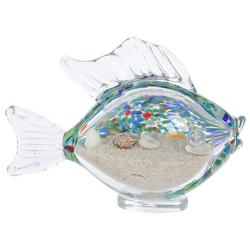 9x7 Glass Fish Home Accent