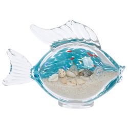 7in Glass Tropical Speckled Fish Figurine