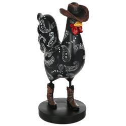 12 in. Paisley Cowboy Chicken Home Accent