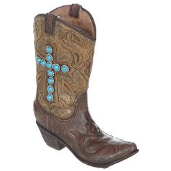12 in. Cowgirl Boot Home Accent