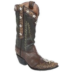 12 in. Cowgirl Boot Home Accent