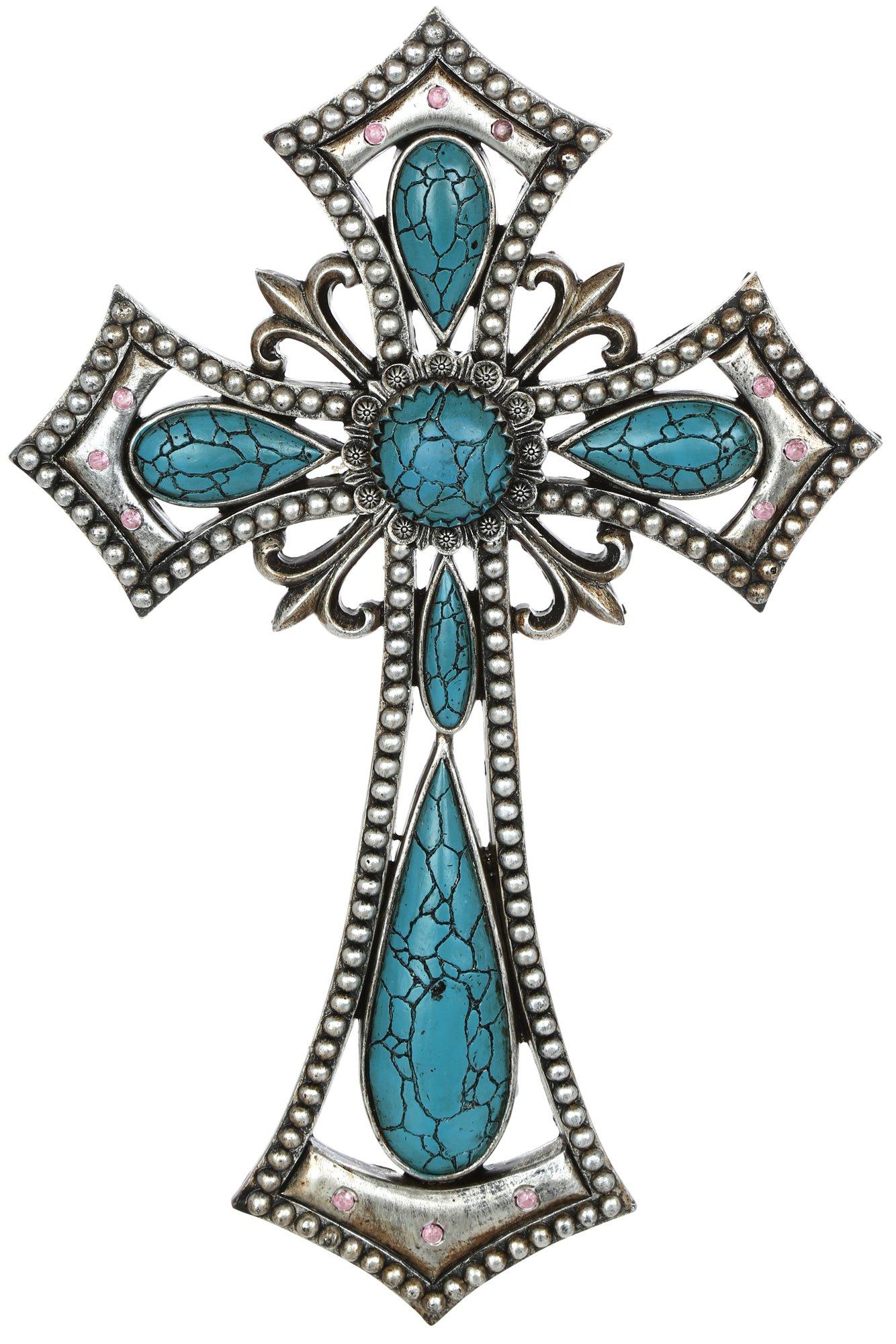 10x15 Studded Resin Cross Home Accent
