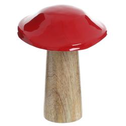 6 Wooden Mushroom - Red
