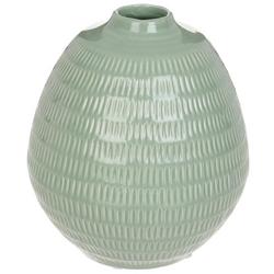 9'' Round Decorative Textured Vase - Green