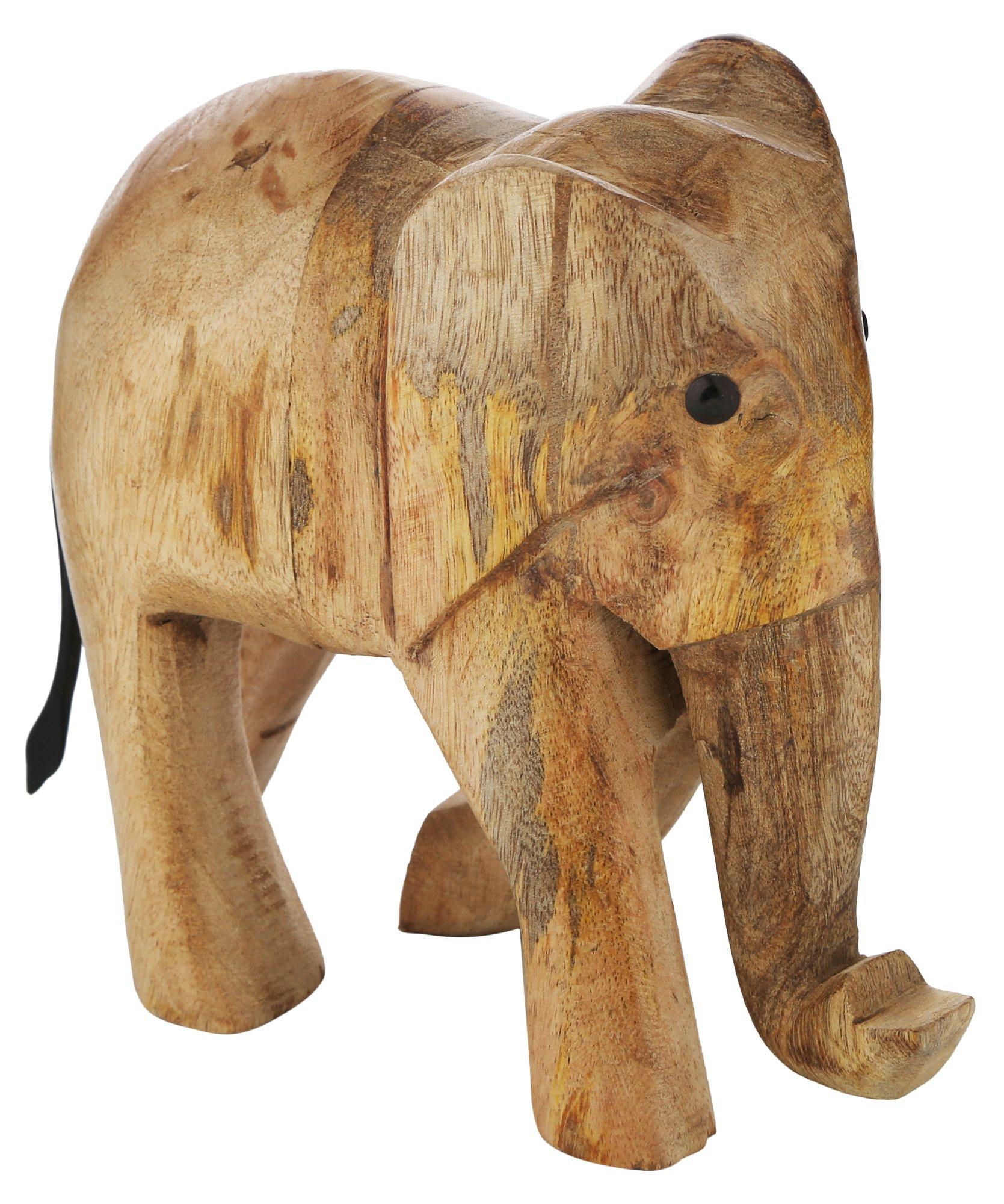 7x6 Decorative Wood Elephant