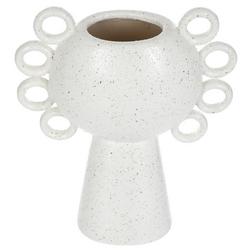 11'' Textured Vase - White