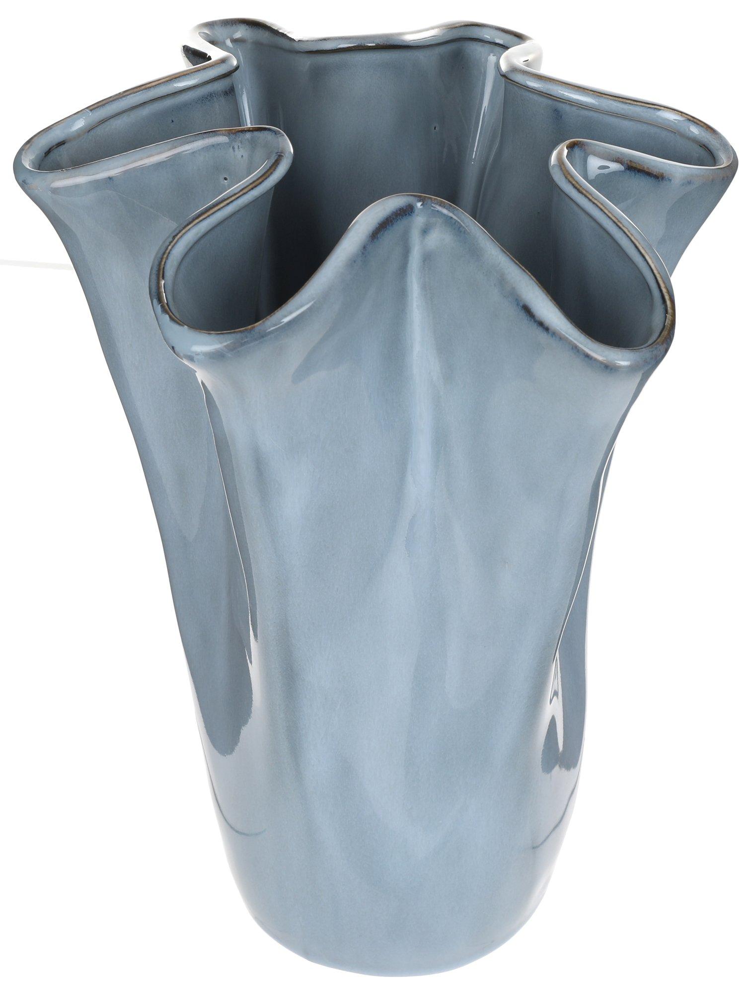 9.5 Solid Abstract Vase - Light Blue