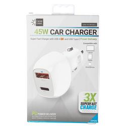 45W Car Charger - White