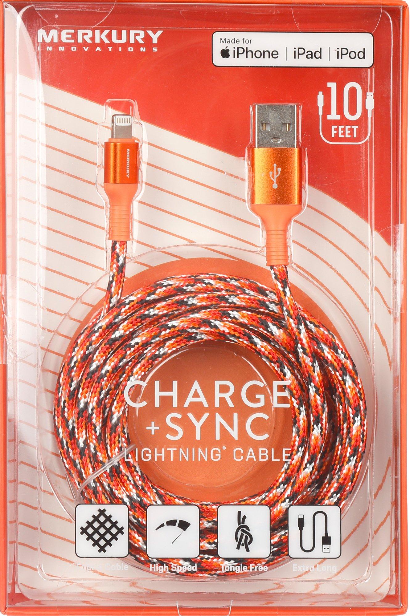 10 ft. Fabric iOS Charging Cable