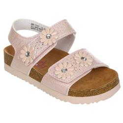 Toddler Girls Floral Double Band Sandals