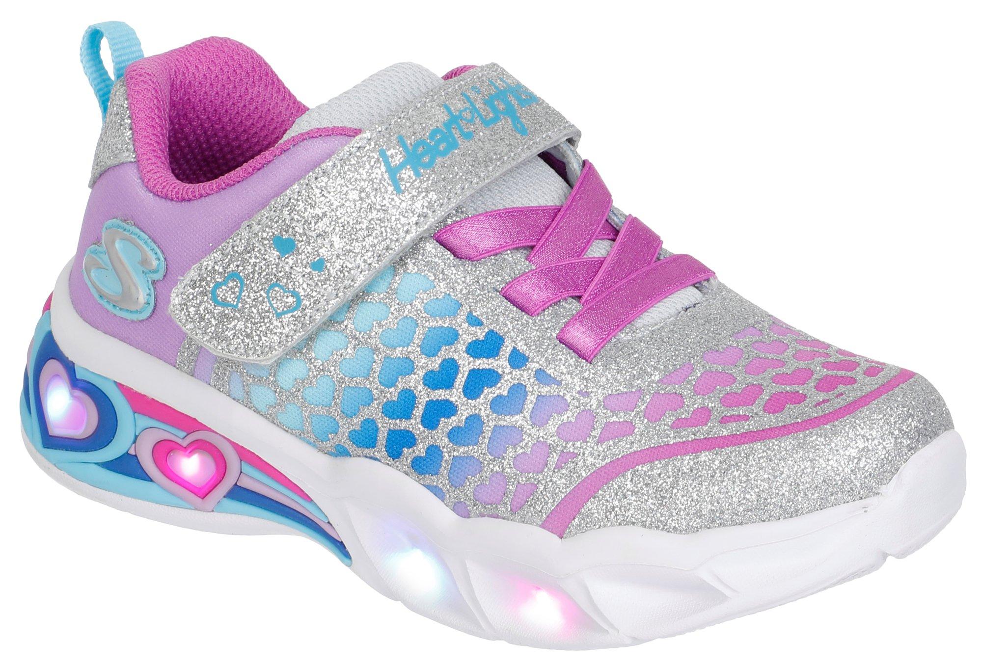 Toddler Girls Glitter Light-Up Sneakers - Multi