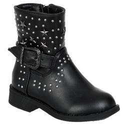 Toddler Girls Faux Leather Alicia Boots - Black