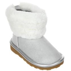 Toddler Girls Shimmer Ankle Boots - Silver