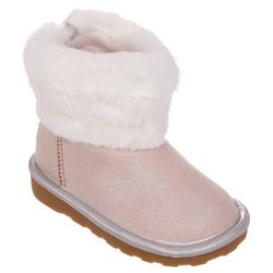 Toddler Girls Faux Fur Boots - Pink
