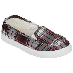 Girls Plaid Casual Slip On Shoes