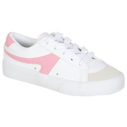 Girls Athletic Low Cut Sneakers - White Multi