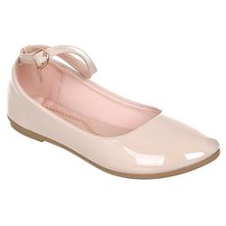 Girls Faux Leather Flats