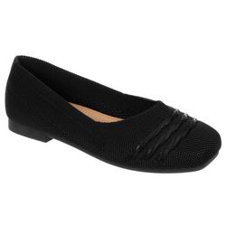 Girls Solid Knit Flats