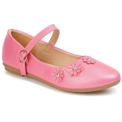 Girls Mary-Jane Floral Flats