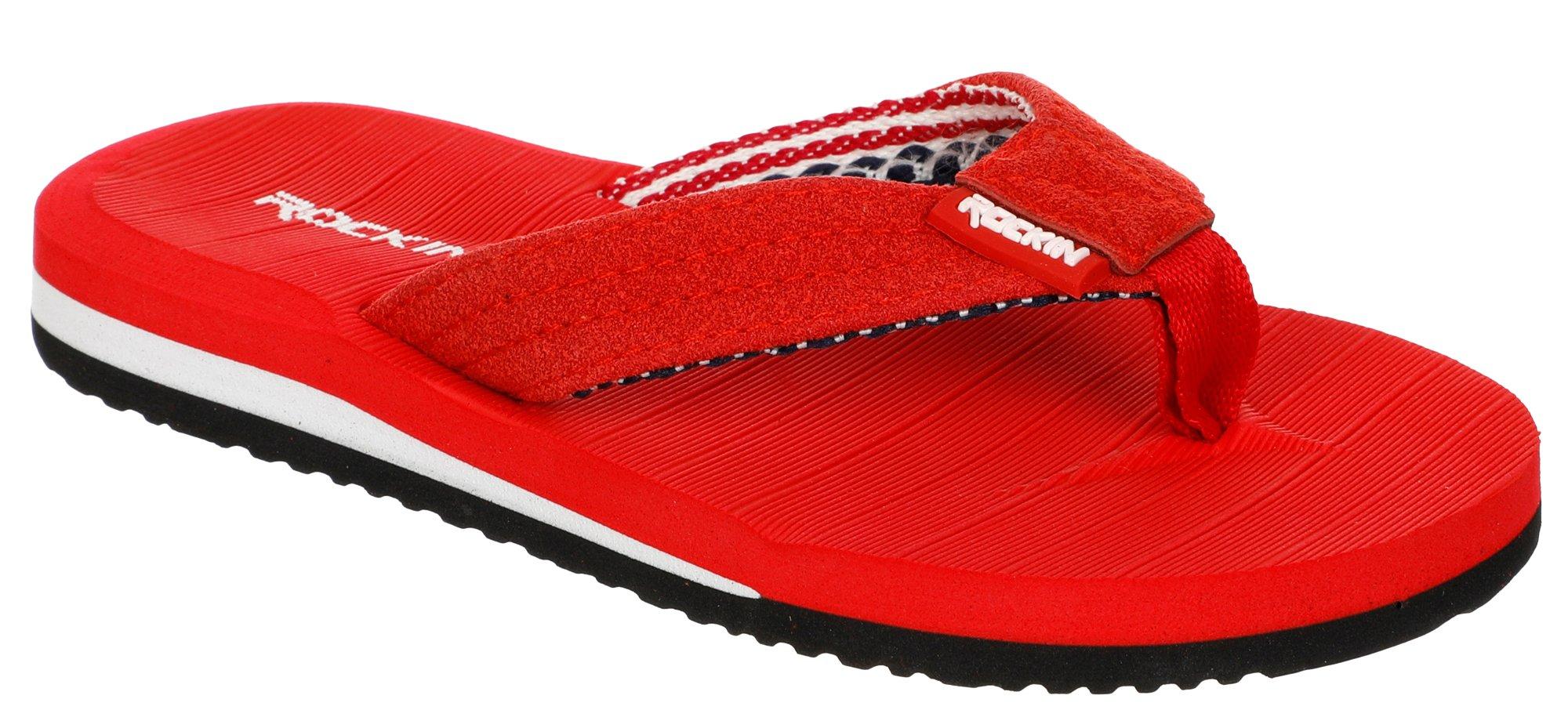 Girls Americana Flip Flops - Red