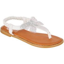Girls Flat Rhinestone Sandals