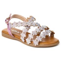 Girls Floral Flat Sandals