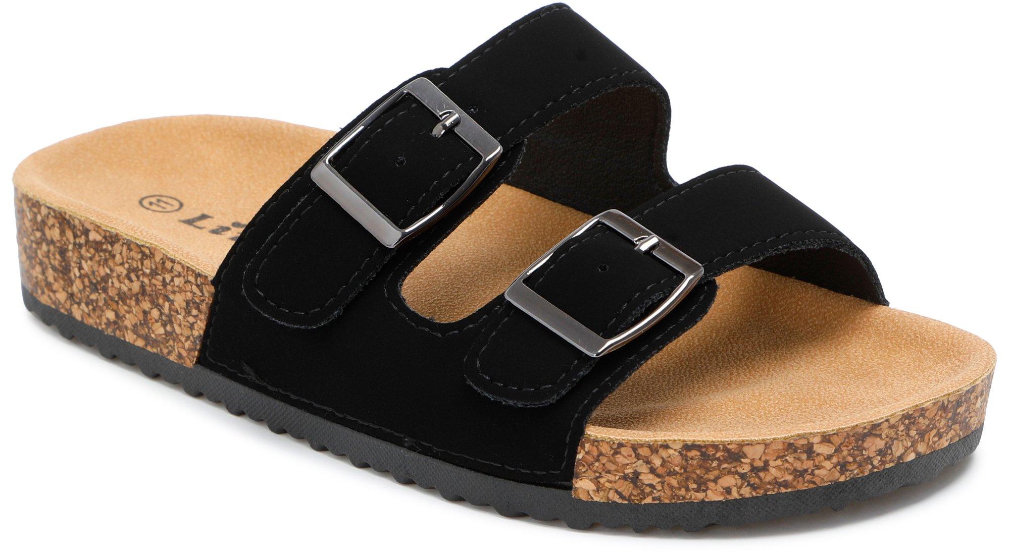 Girls Double Band Footbed Sandals