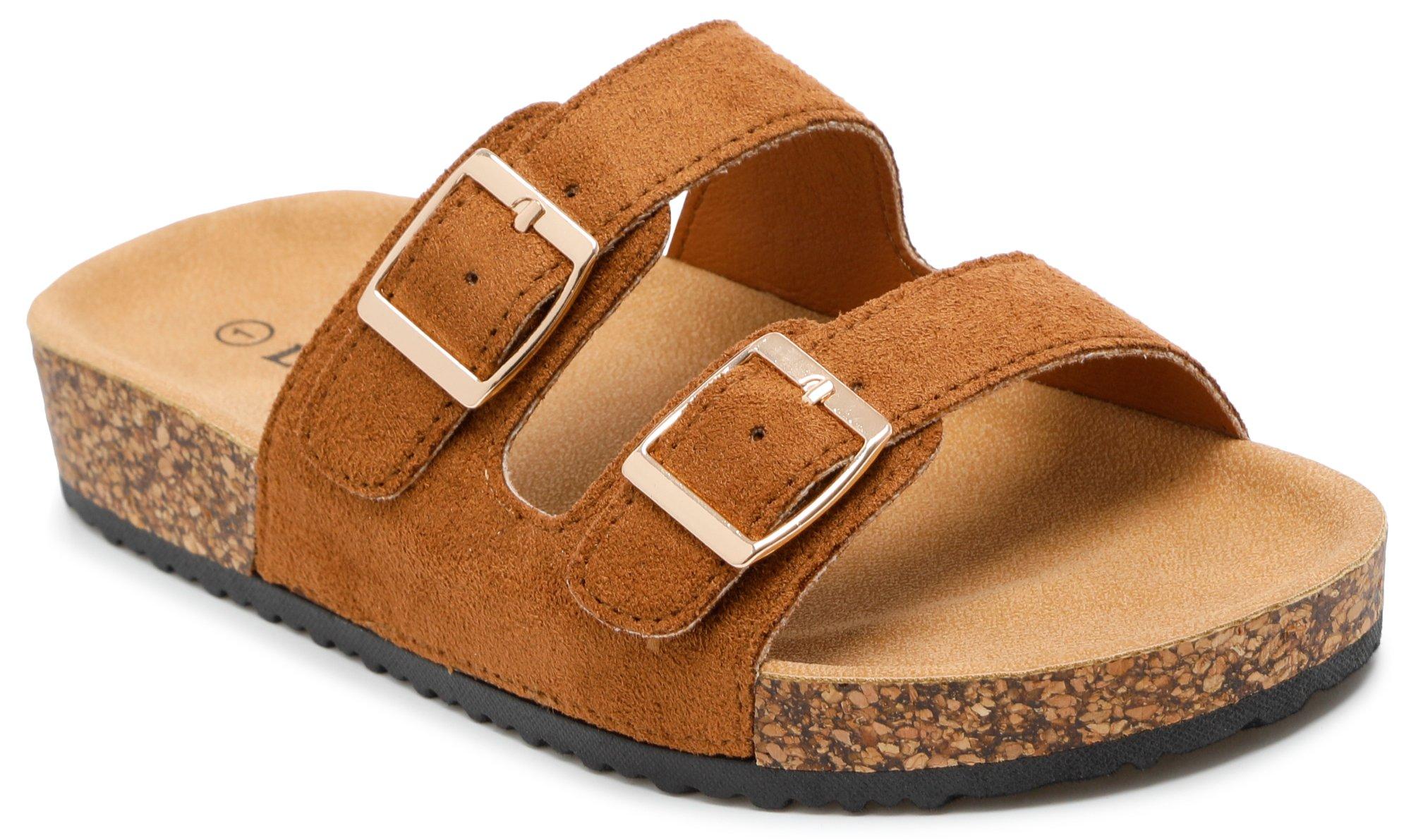 Girls Double Band Footbed Sandals