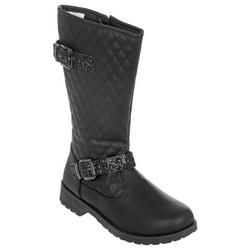 Girls Quilted Tall Boots