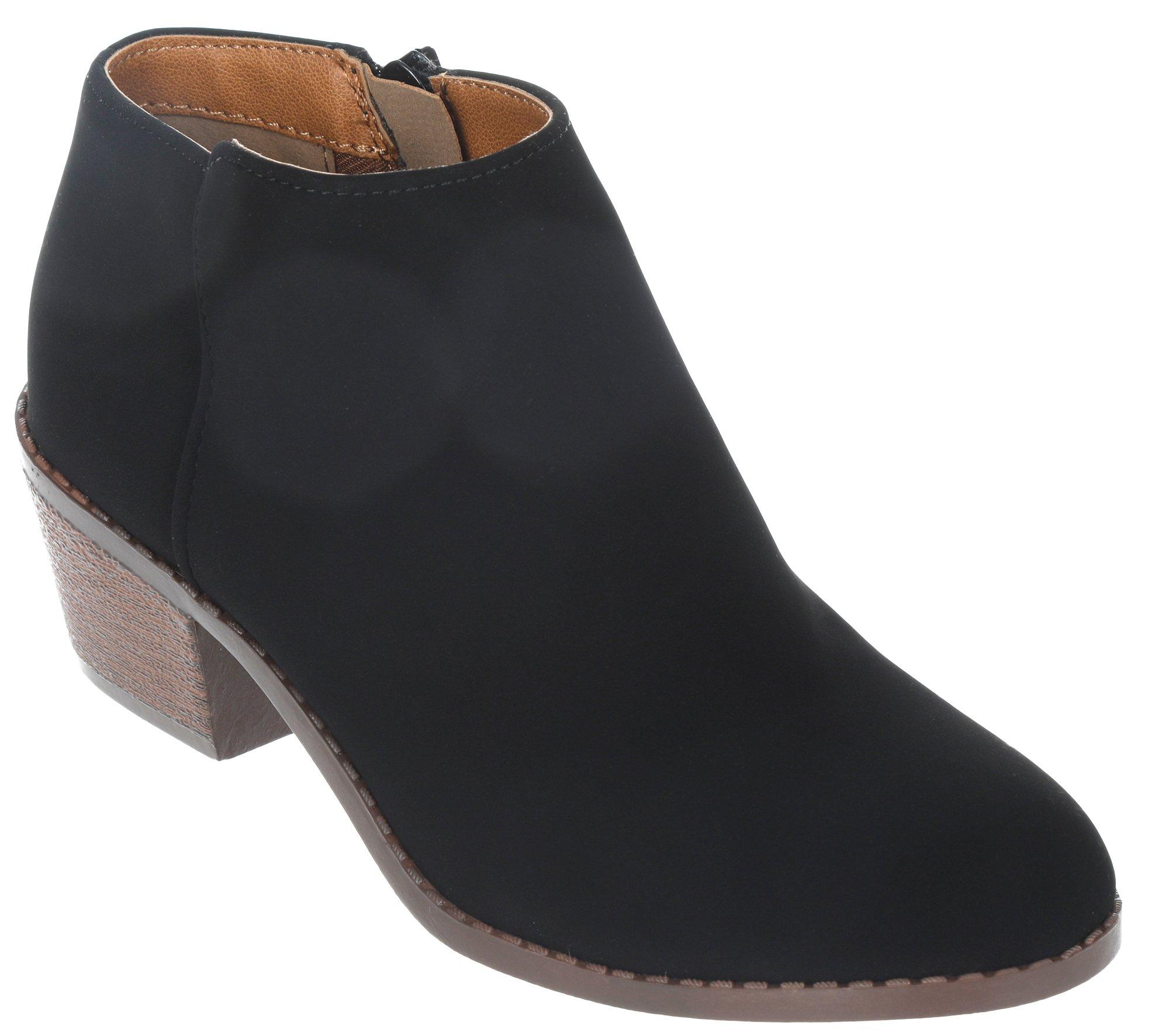 Youth Girls Solid Ankle Boots