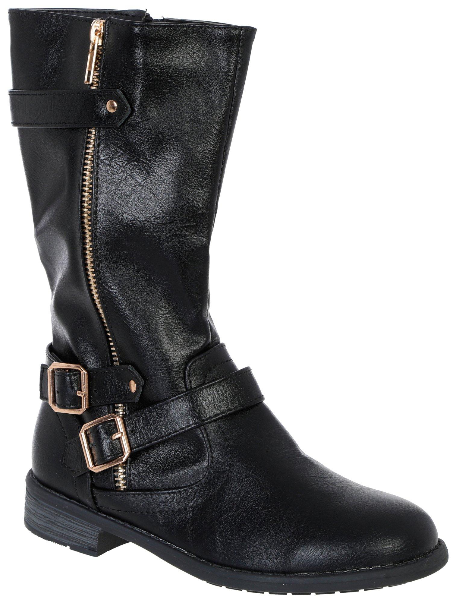 Girls Faux Leather Boots
