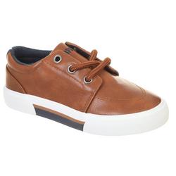 Toddler Boys Faux Leather Casual Sneakers - Brown