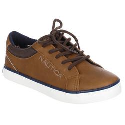 Youth Boys Faux Leather Blatne Sneakers - Tan