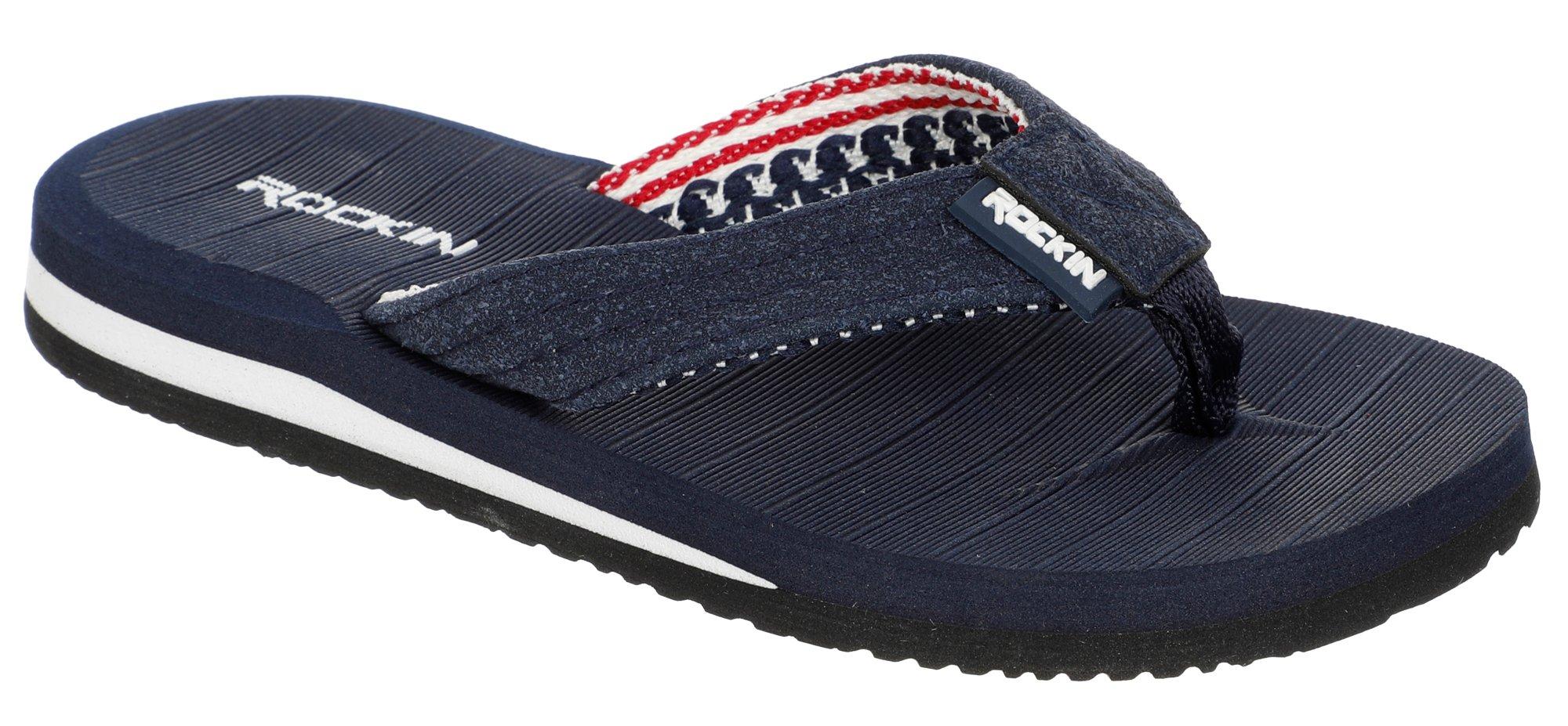 Boys Americana Flip Flops - Navy