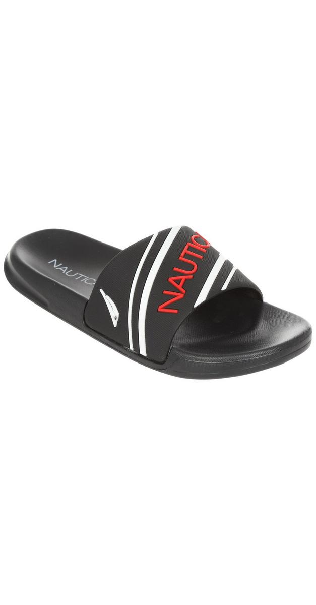 Boys Logo Band Slides Black bealls