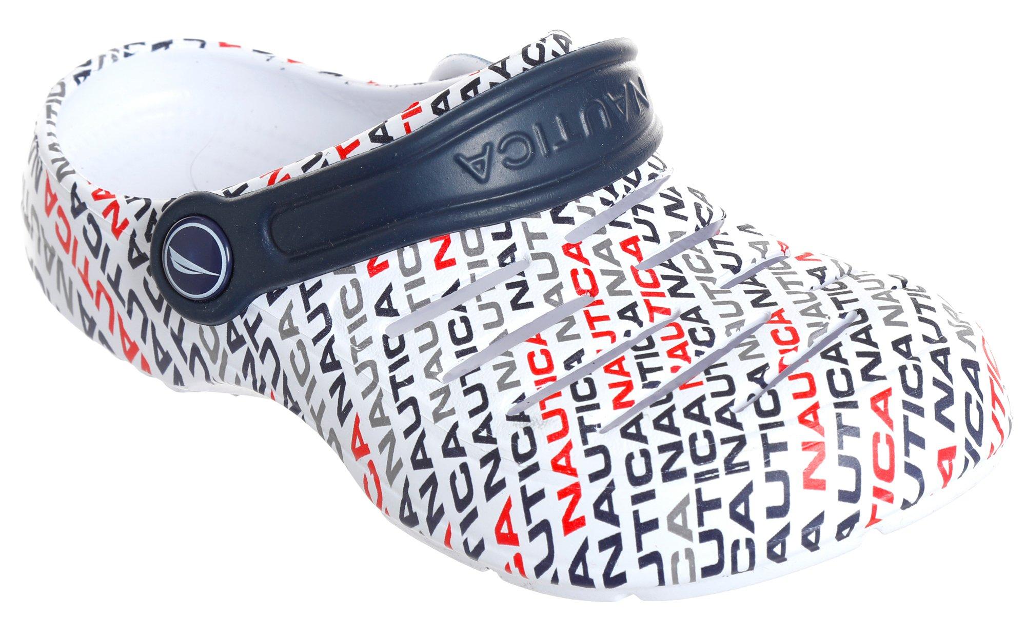 Youth Boys Molded Comfort Clogs - White Multi