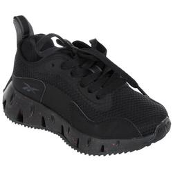 Boys Solid Knit Athletic Sneakers - Black