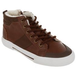 Boys Sherpa Top Casual Boots - Brown