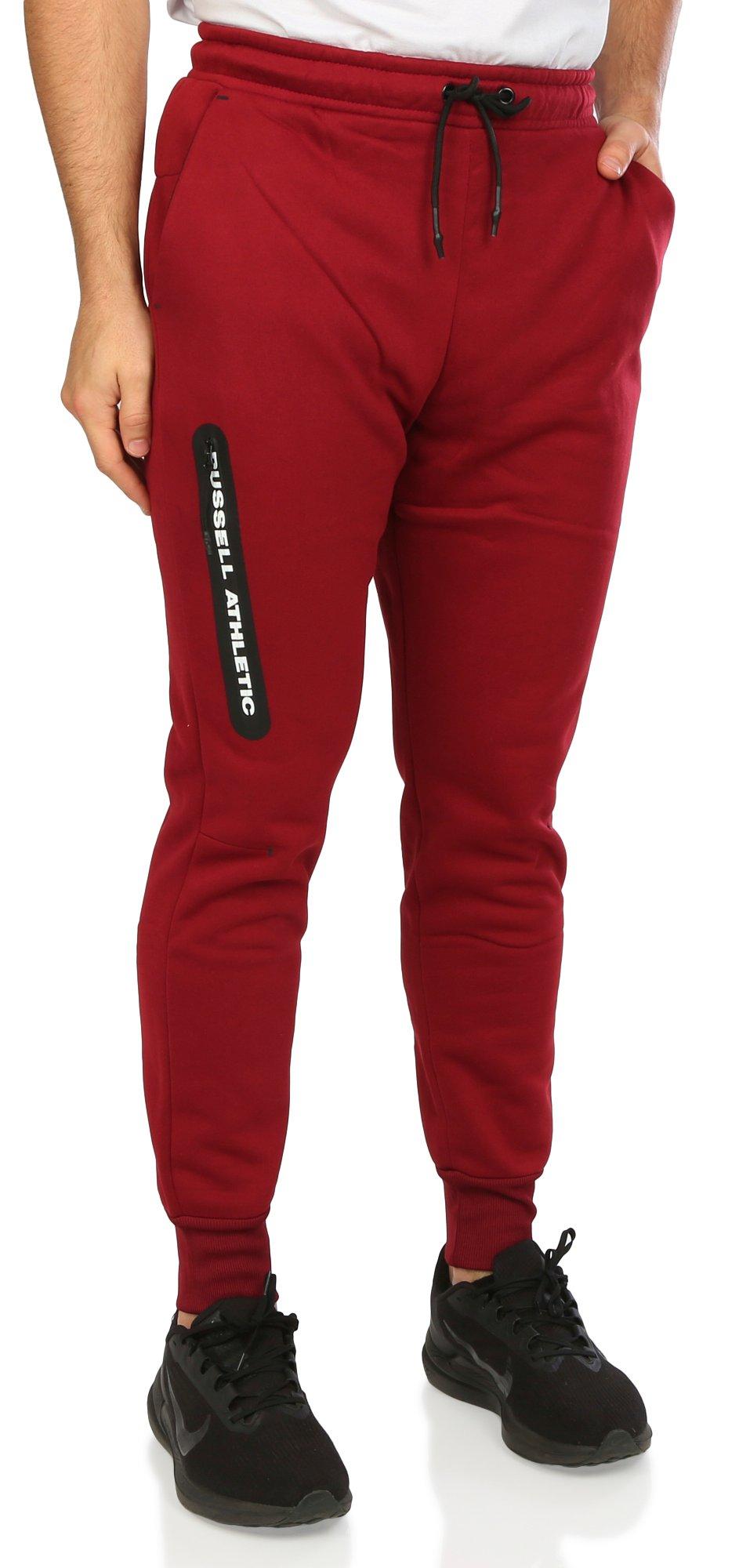 Men's Active Heathered Joggers - Red