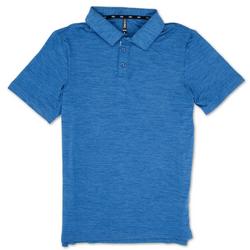 Men's Heathered Polo Shirt - Blue