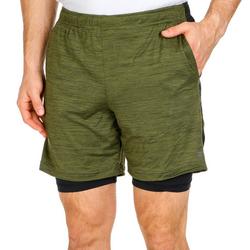 Men's Active Solid Space Dye Shorts