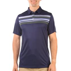 Men's Colorblock Stripe Polo Shirt - Navy