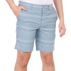 Men's Stripe Print Golf Shorts