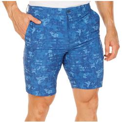 Men's Active Floral Print Golf Shorts - Blue