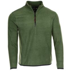 Men's Solid Quarter Zip Pullover - Green