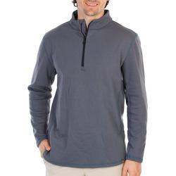 Men's Solid Quarter Zip Fleece Pullover